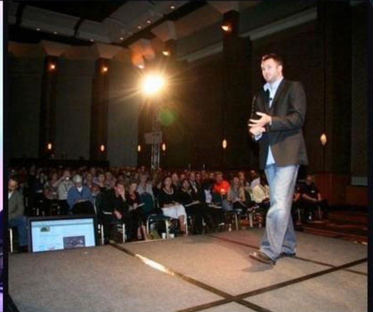 Jimmy Davis working an audience